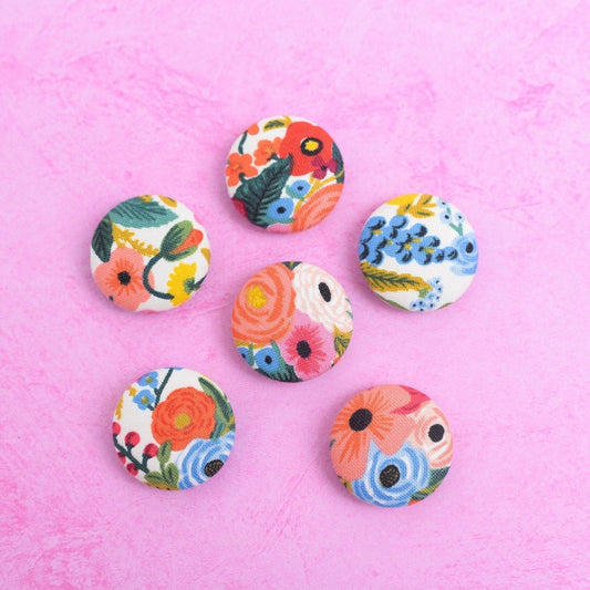 Wildwood Fabric Button Magnets- Set of 6