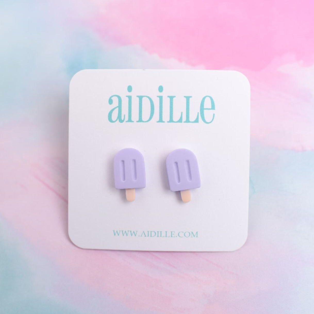Big Pastel Popsicle Earrings with Titanium Posts- Blue, Pink, or Purple