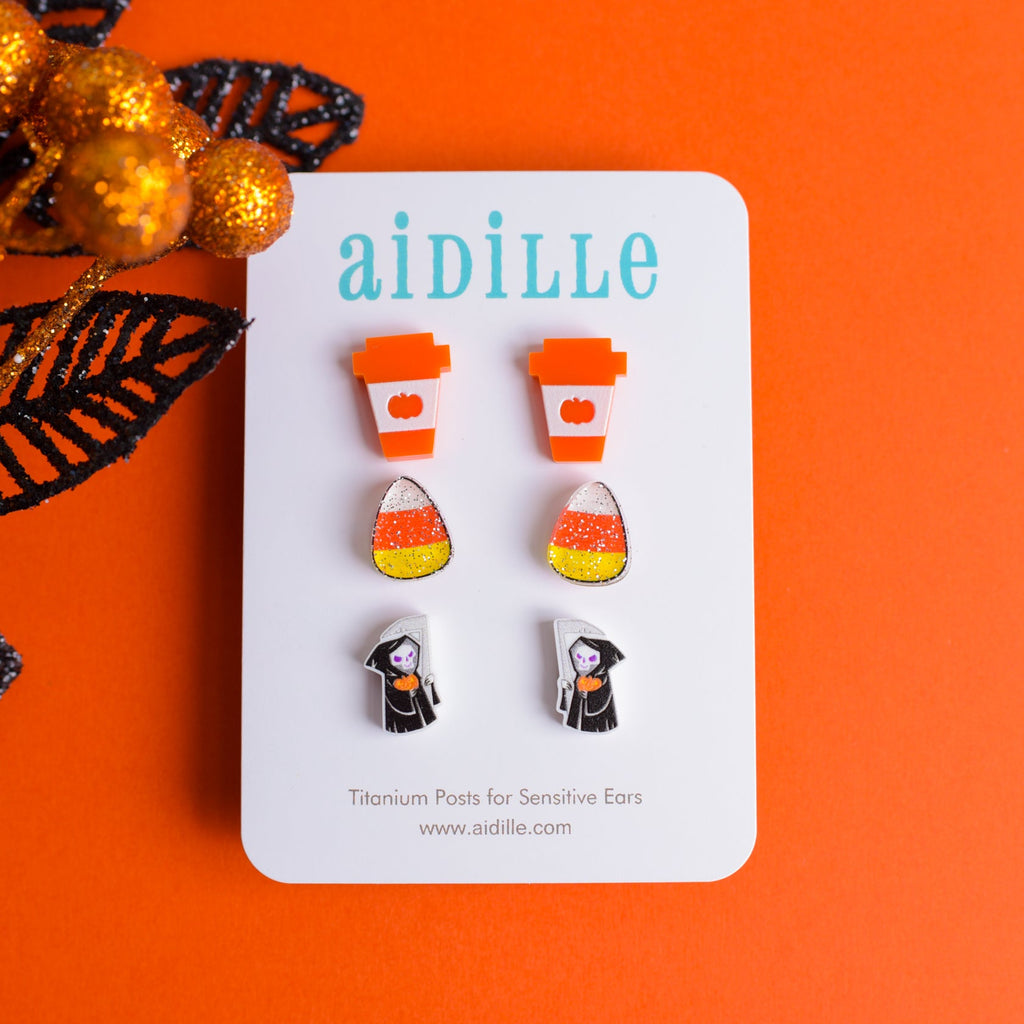 Halloween aidille titanium earrings
