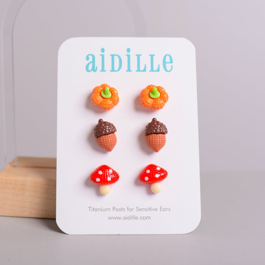 Fall earring multi pack with titanium posts