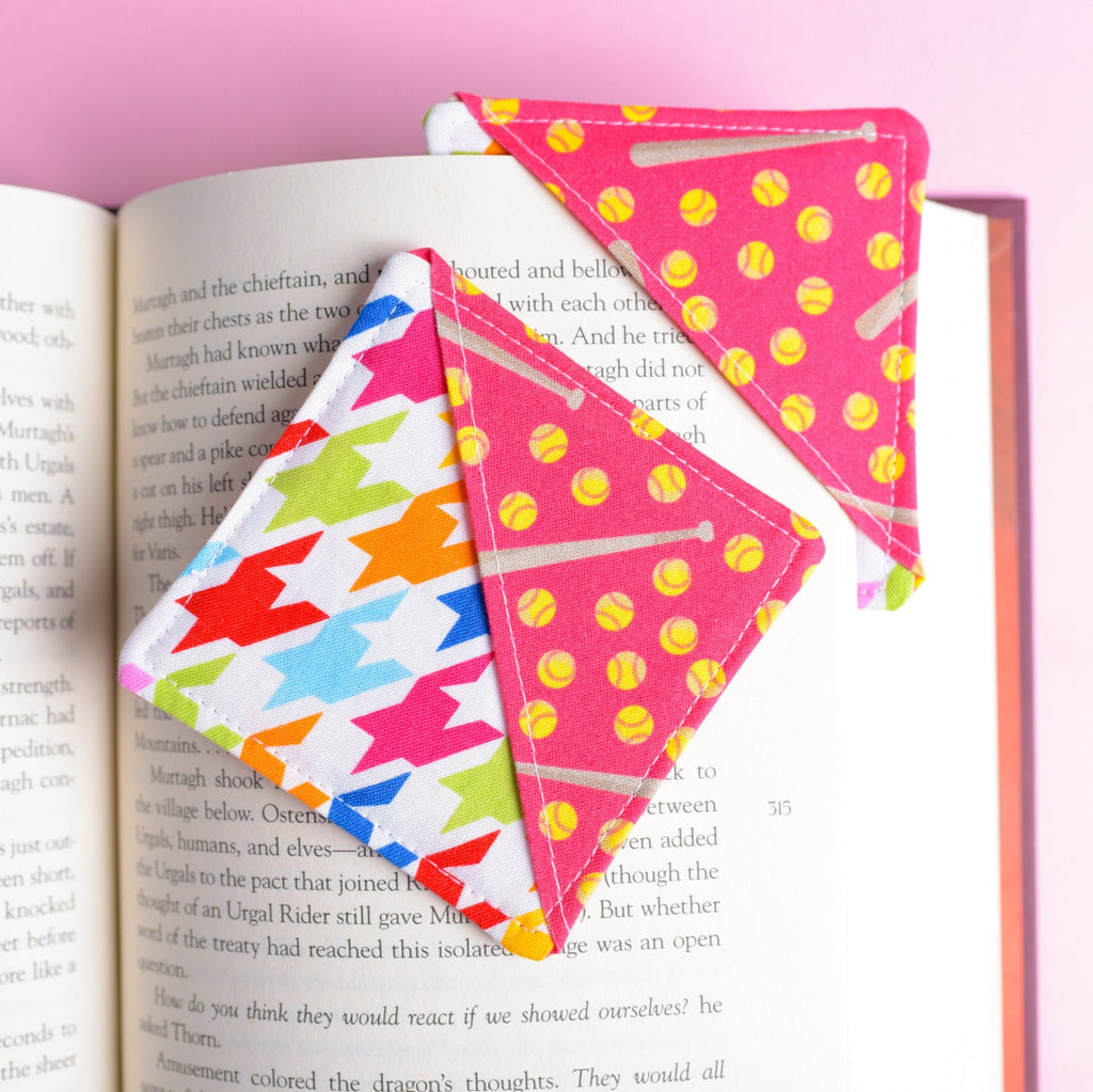 Softball fabric bookmark