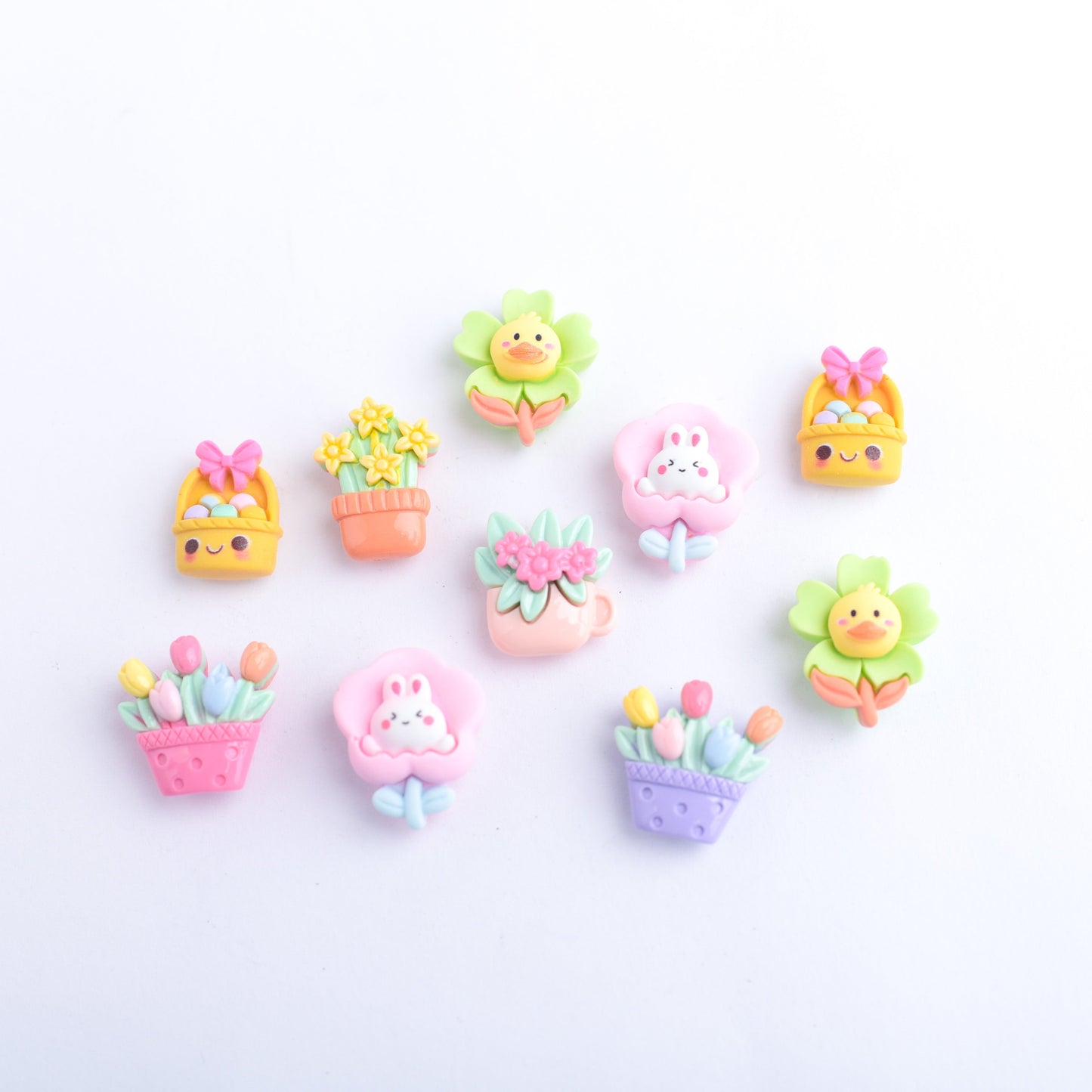 Easter Animal and Flower Spring Magnets- Set of 10