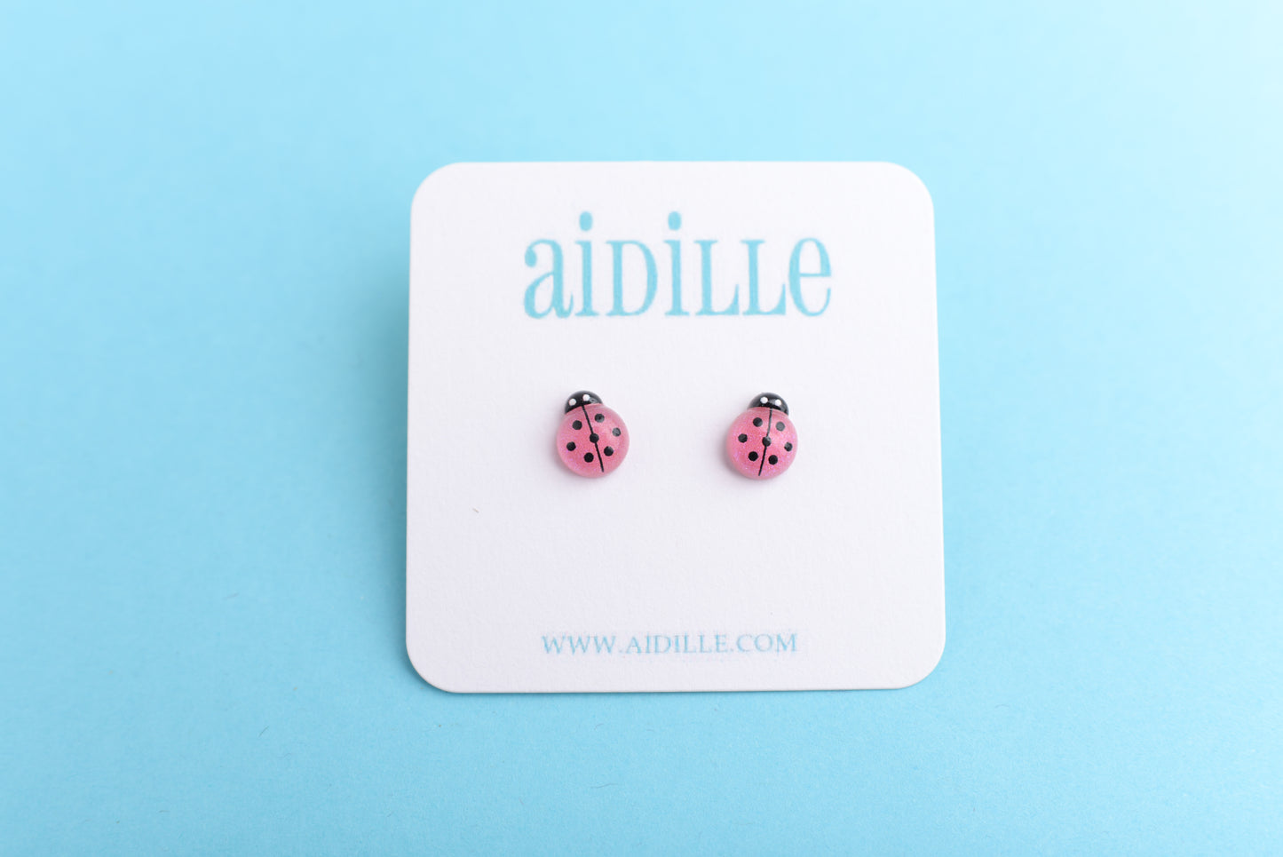 Little Ladybug Earrings with Titanium Posts- Choose from 8 Colors