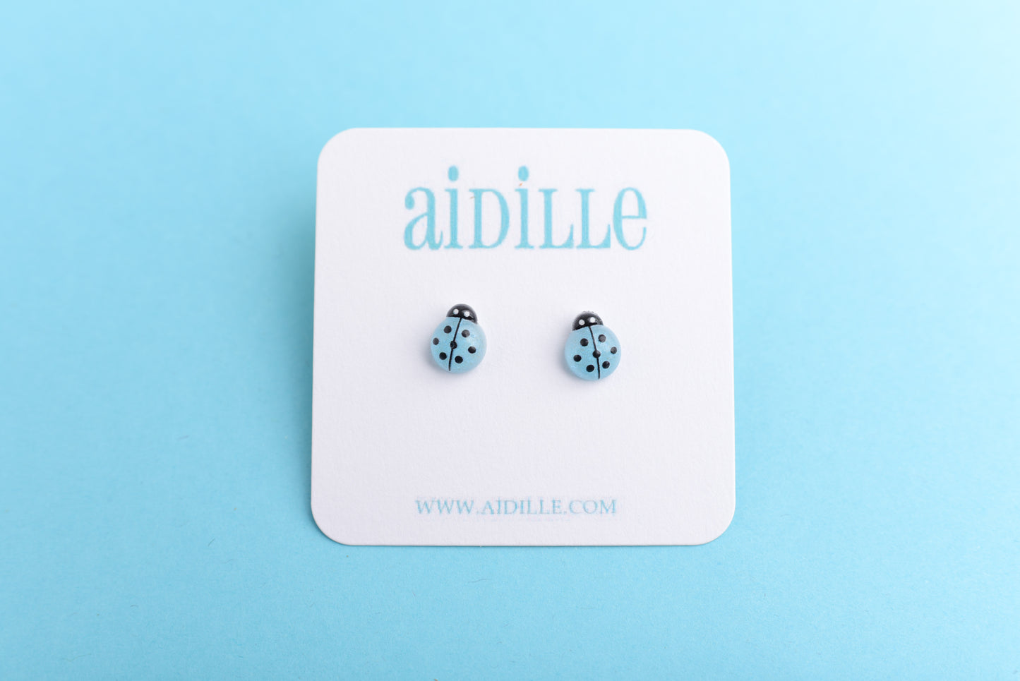 Little Ladybug Earrings with Titanium Posts- Choose from 8 Colors