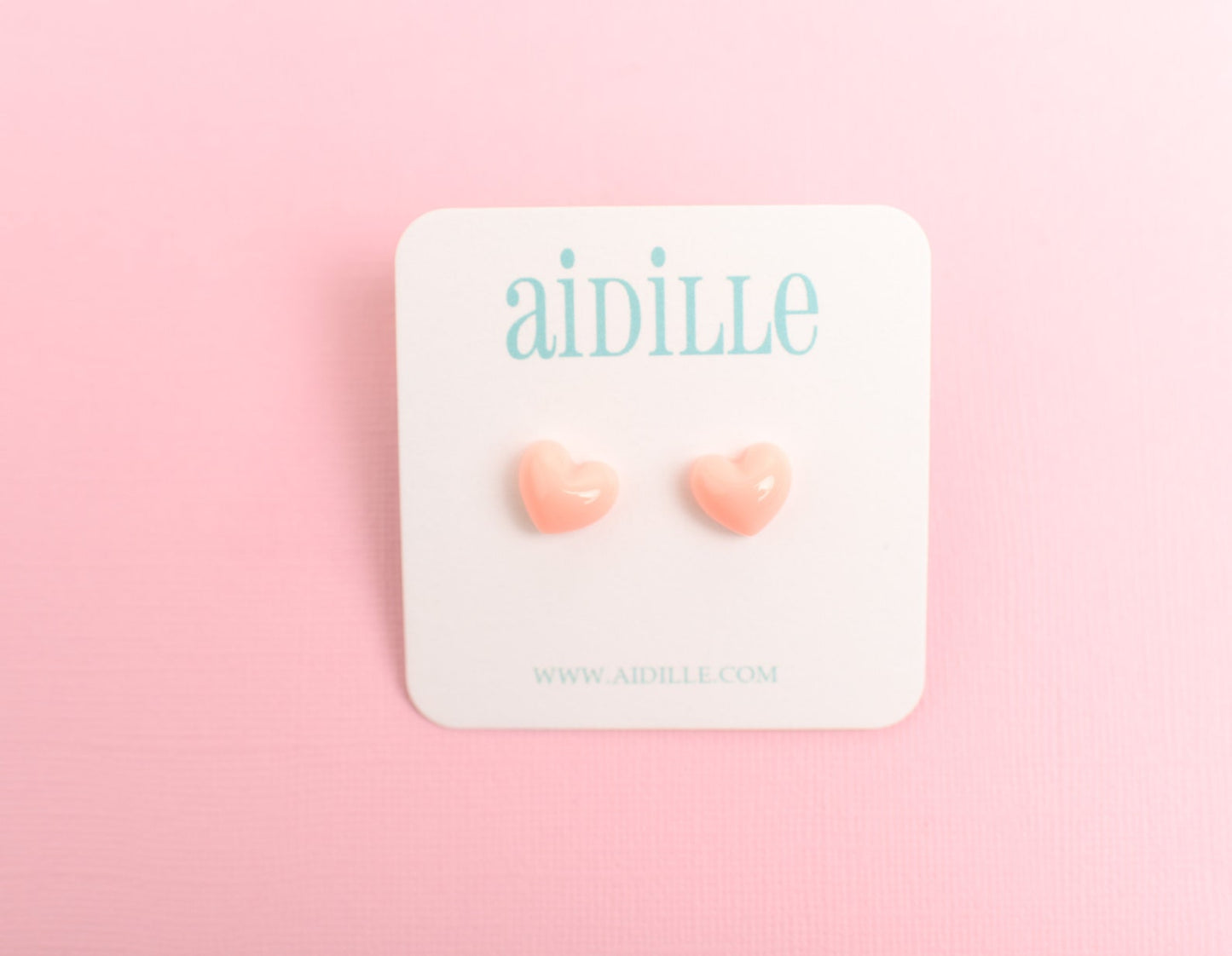 Bubble Pastel Heart Earrings with Titanium Posts