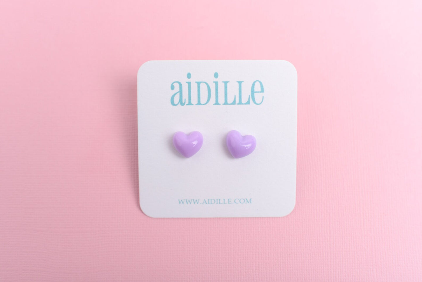 Bubble Pastel Heart Earrings with Titanium Posts