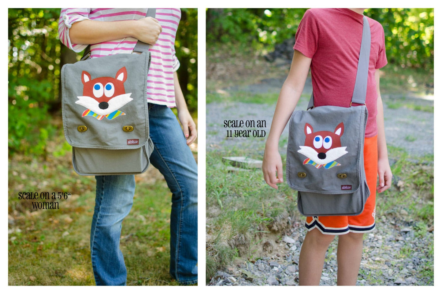 Applique Harlequin Owl Messenger Bag