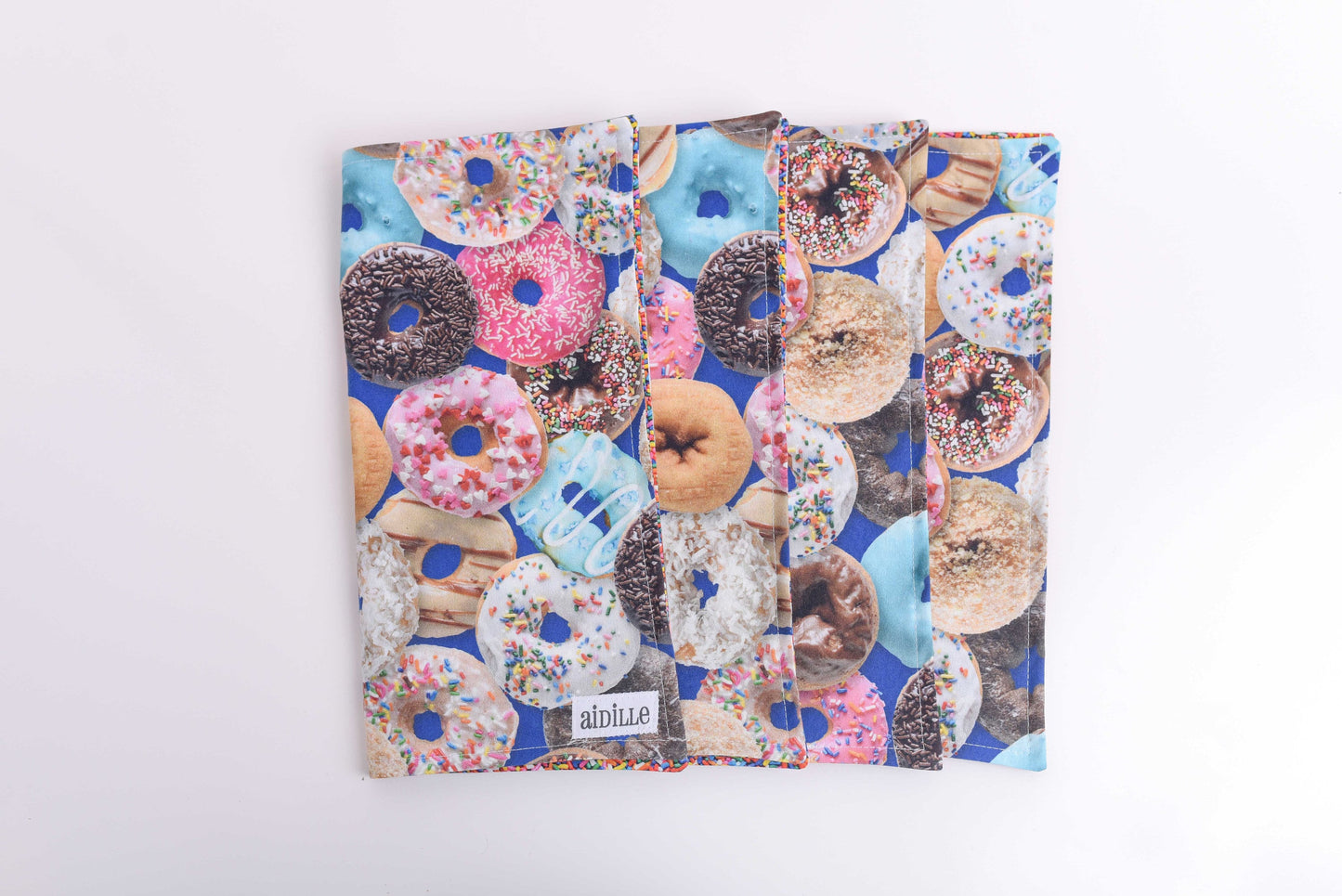 Donut & Sprinkle 12" Reversible Cloth Napkins- Set of 4