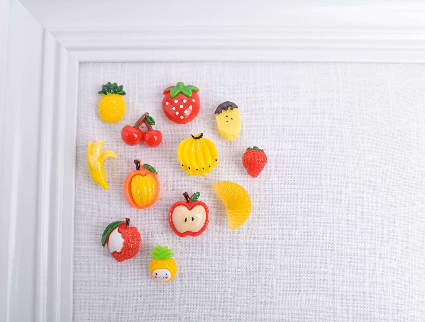 Assorted Fruit and Veggie Push Pins- Set of 12