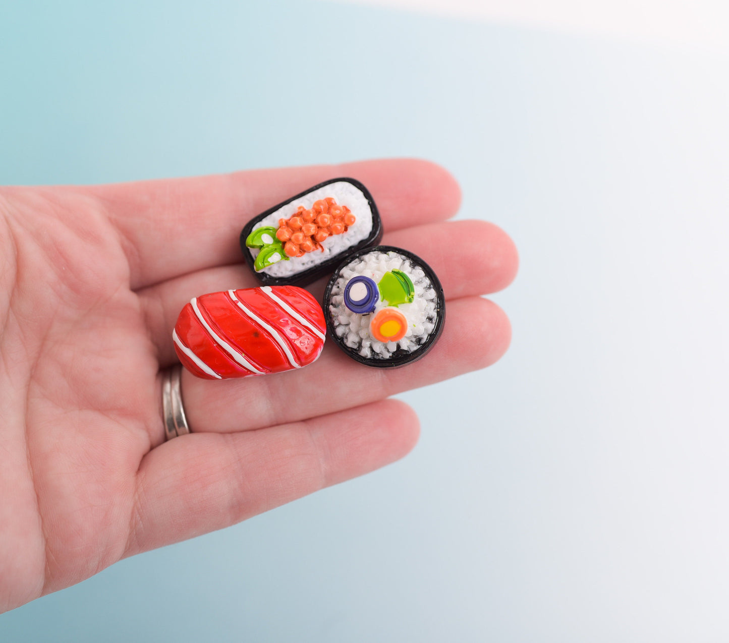 Sushi Push Pins or Magnets- Set of 10