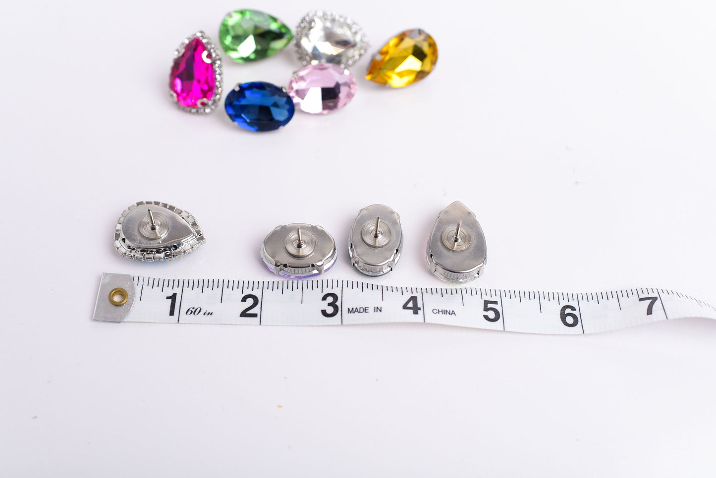 Assorted Rhinestone Gem Push Pins- Set of 10
