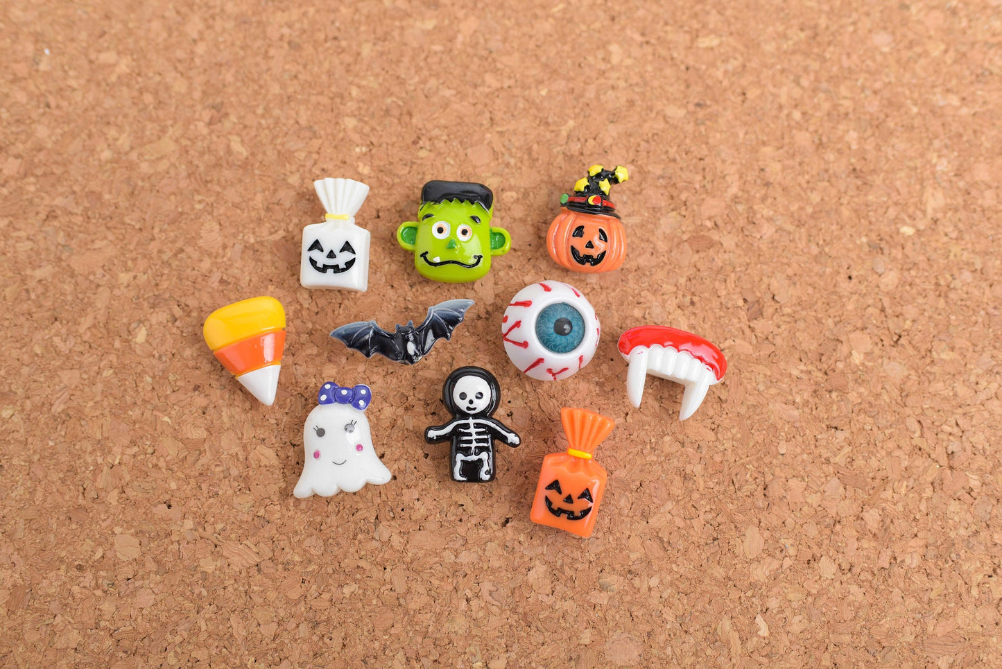 Halloween Push Pins OR Magnets- Set of 10