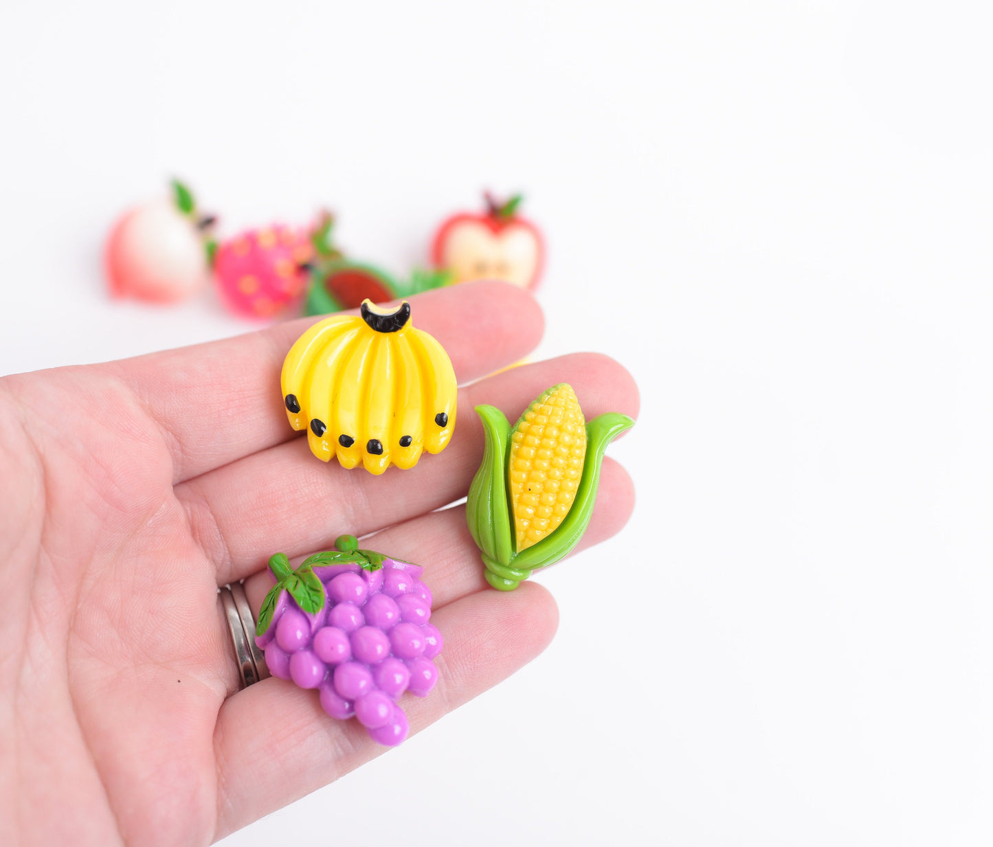Fruit Push Pins or Magnets- Set of 8