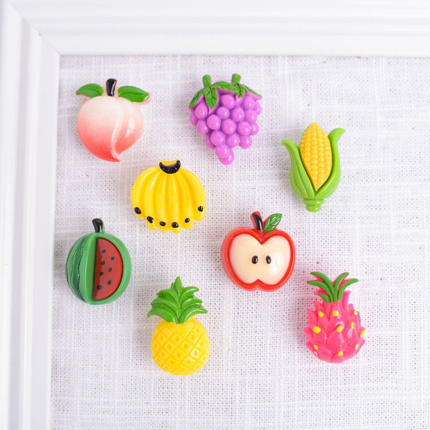 Fruit Push Pins or Magnets- Set of 8