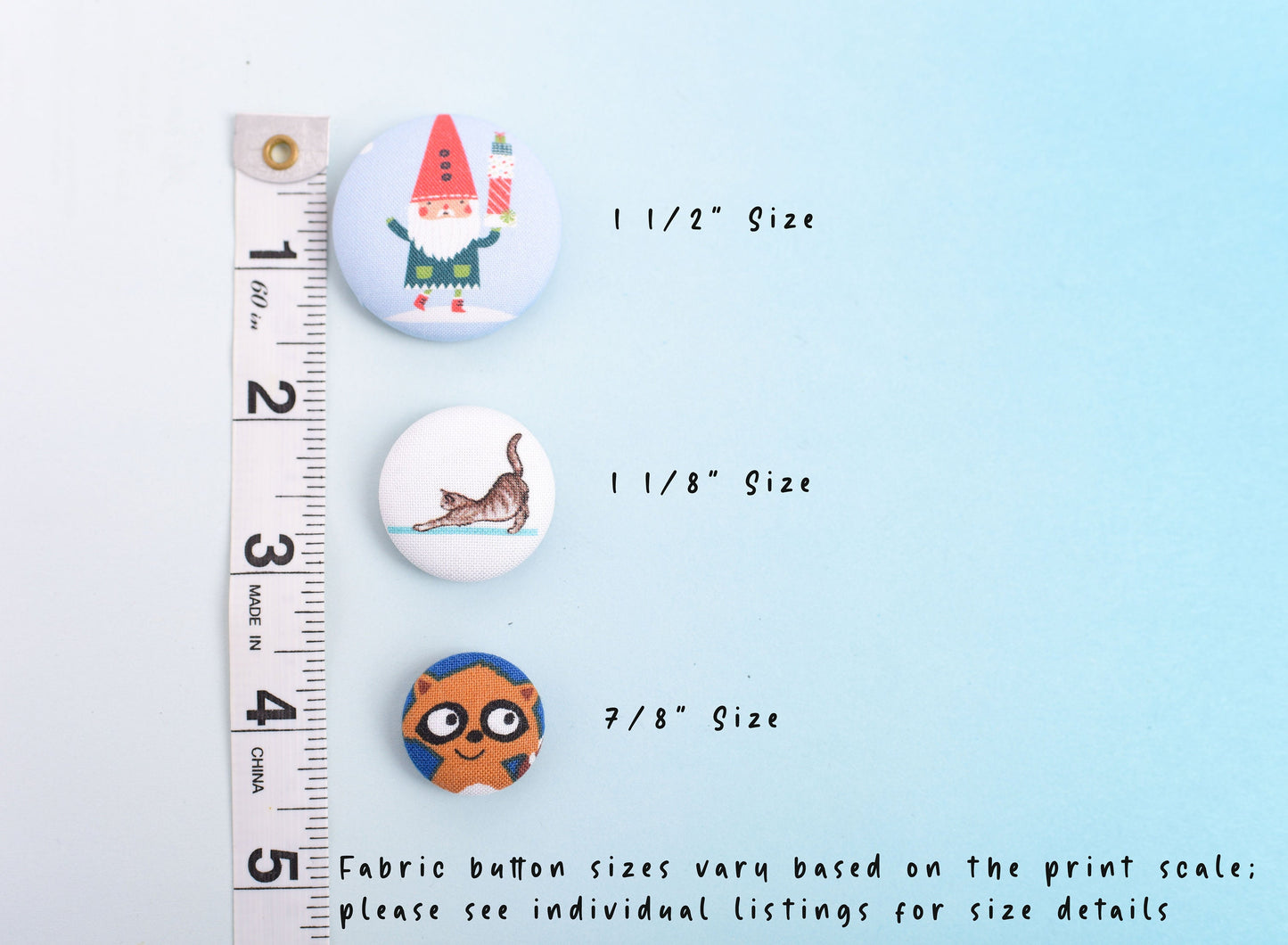 Fall Fabric Button Dog Magnets- Set of 6