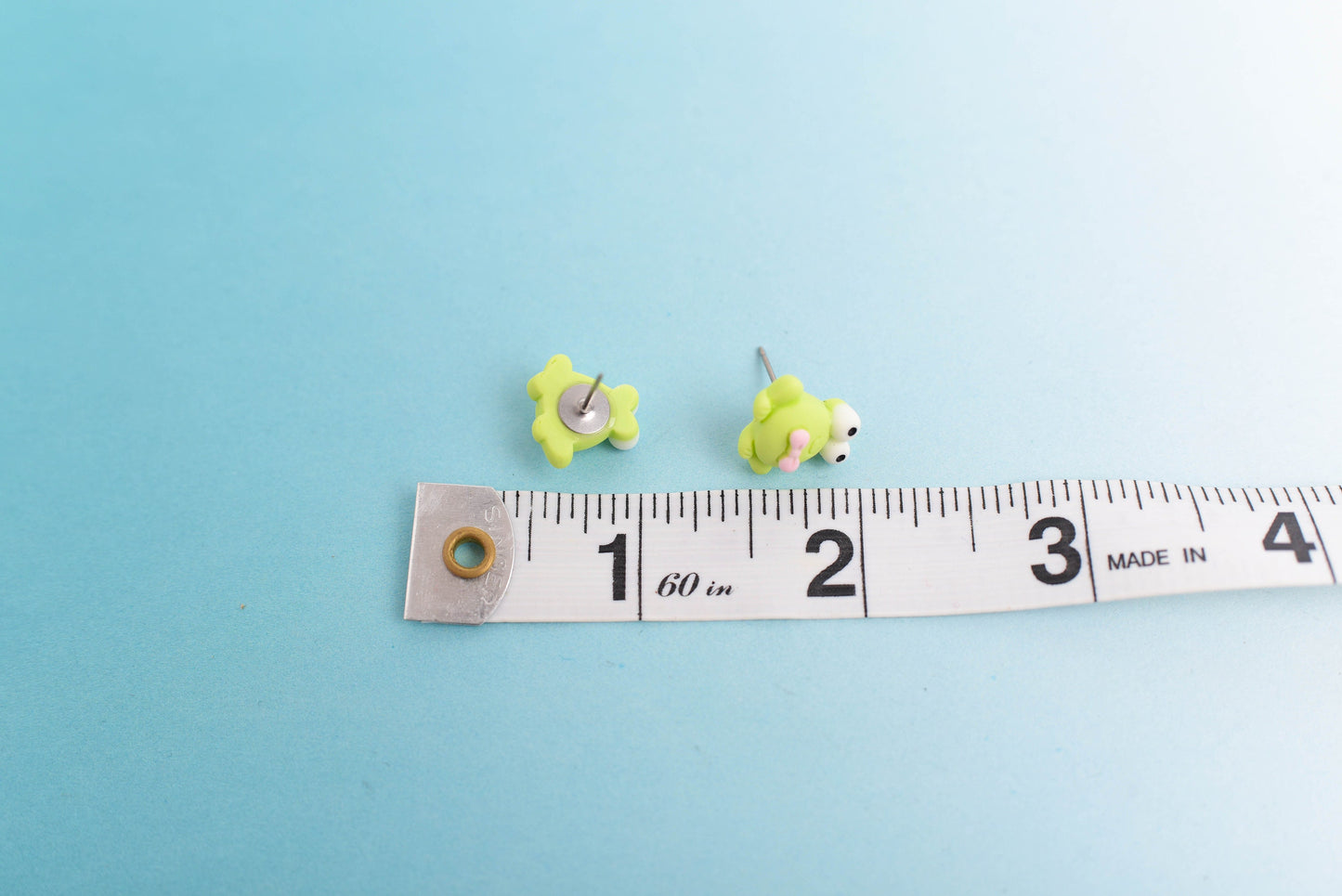 Cute Frog with Bowtie Earrings with Titanium Posts