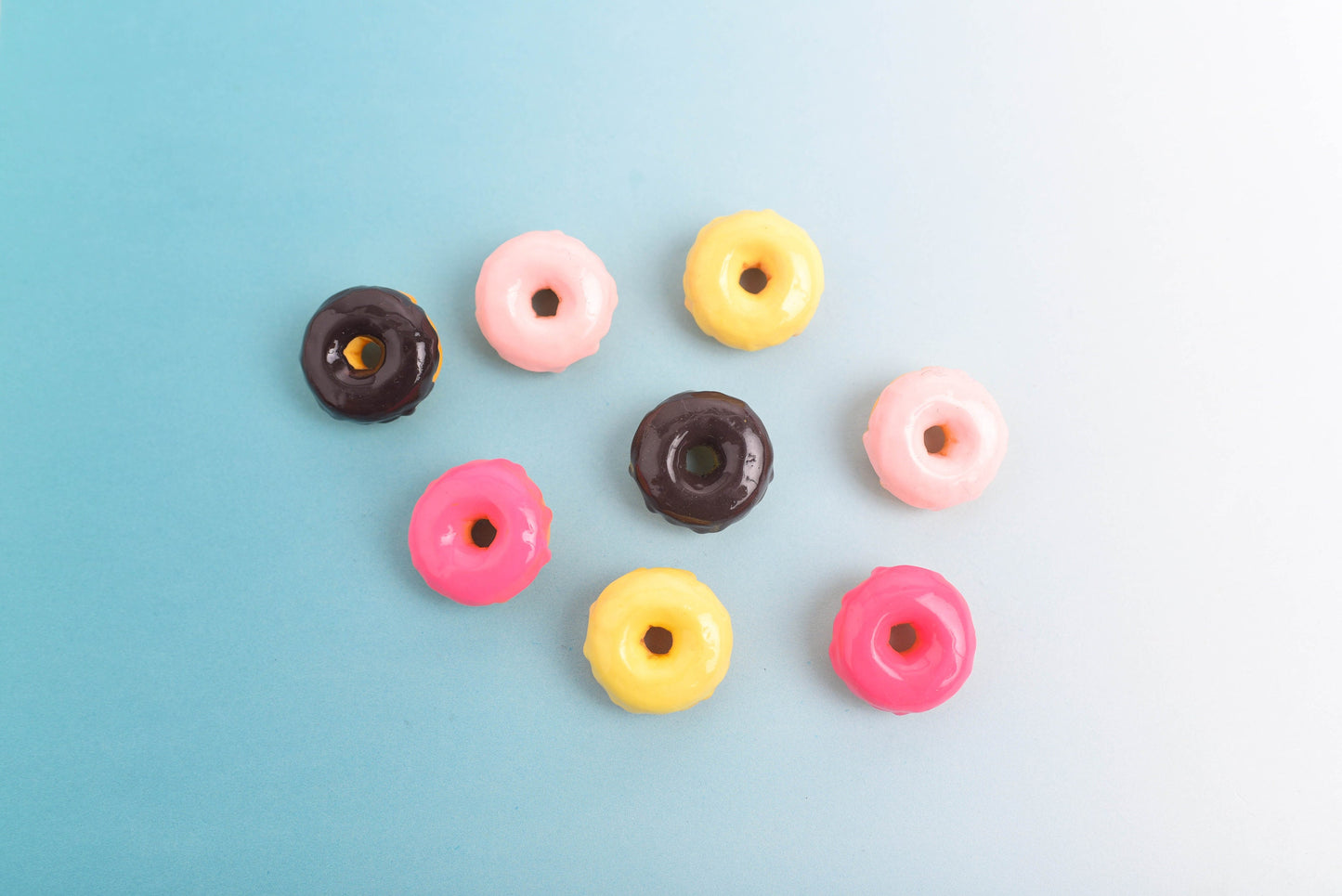 Frosted Donut Magnets- Set of 8