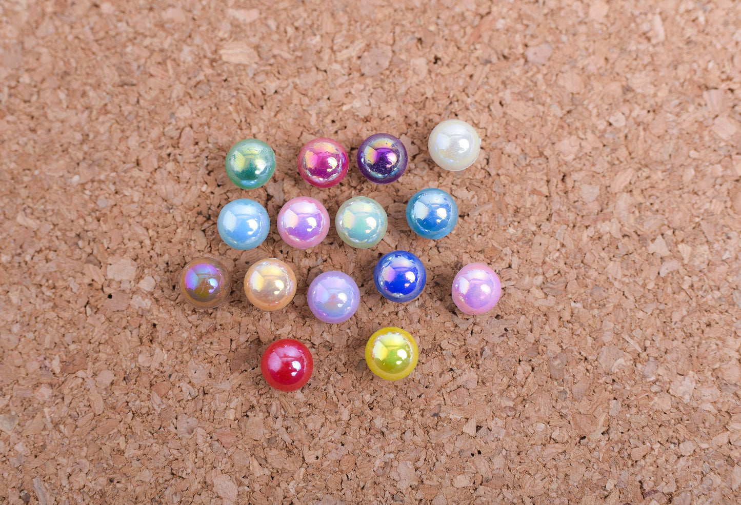 Colorful Little Pearl Push Pins- Set of 15