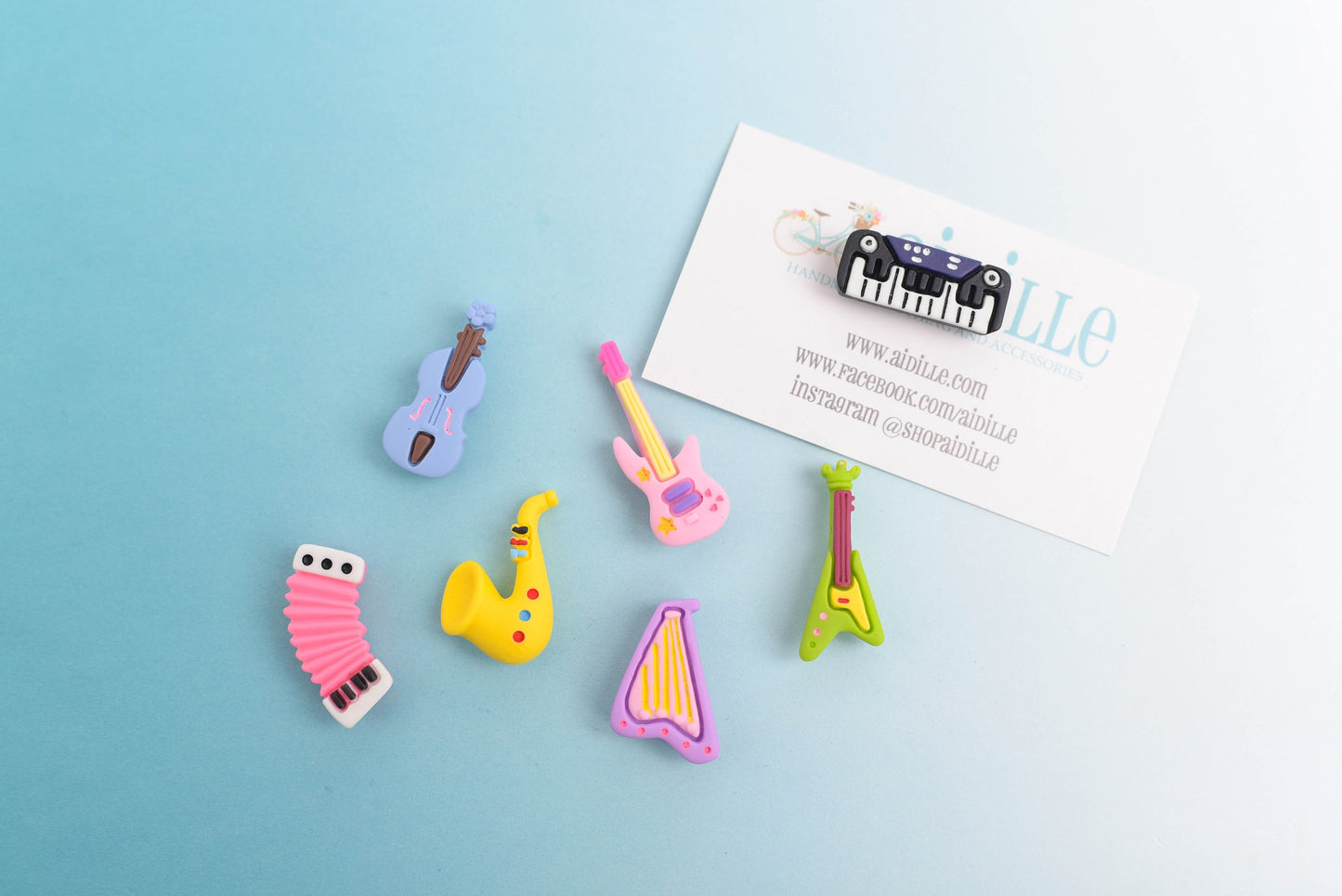 Little Musical Instrument Magnets- Set of 7