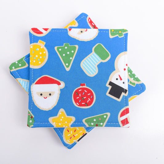 Christmas Cookie Fabric Coasters- Set of 4