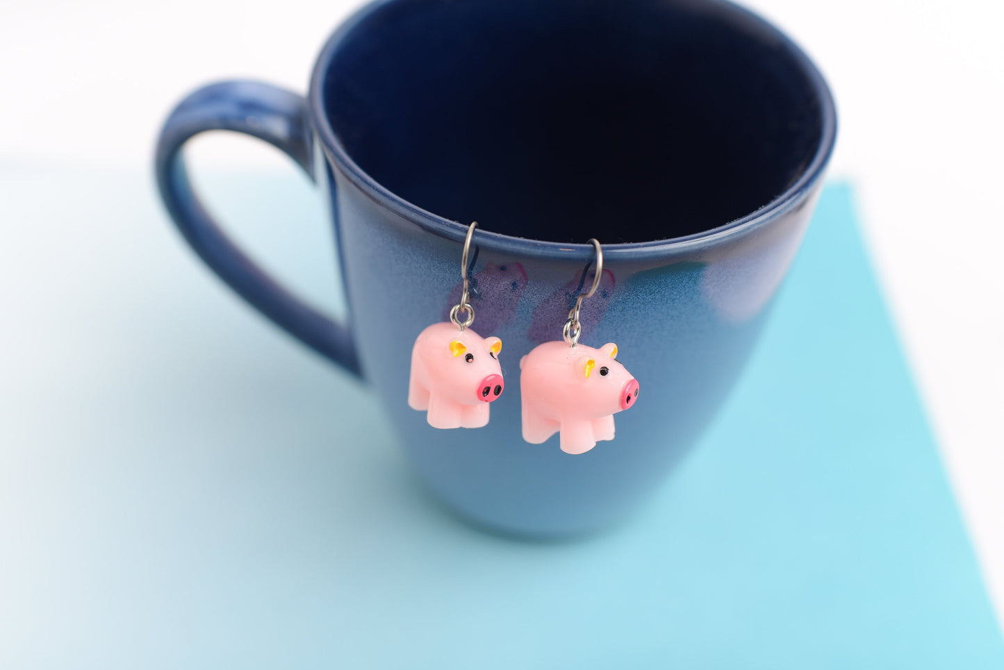 Barnyard Animal Earrings with Titanium Ear Wires- Pig, Cow, or Chicken