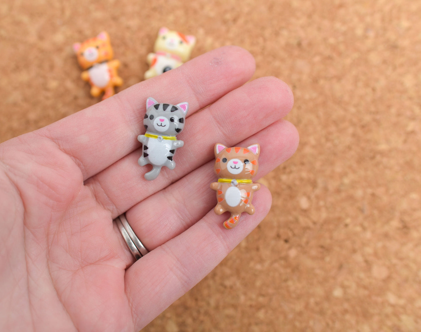 Little Cat Magnets OR Push Pins- Set of 6