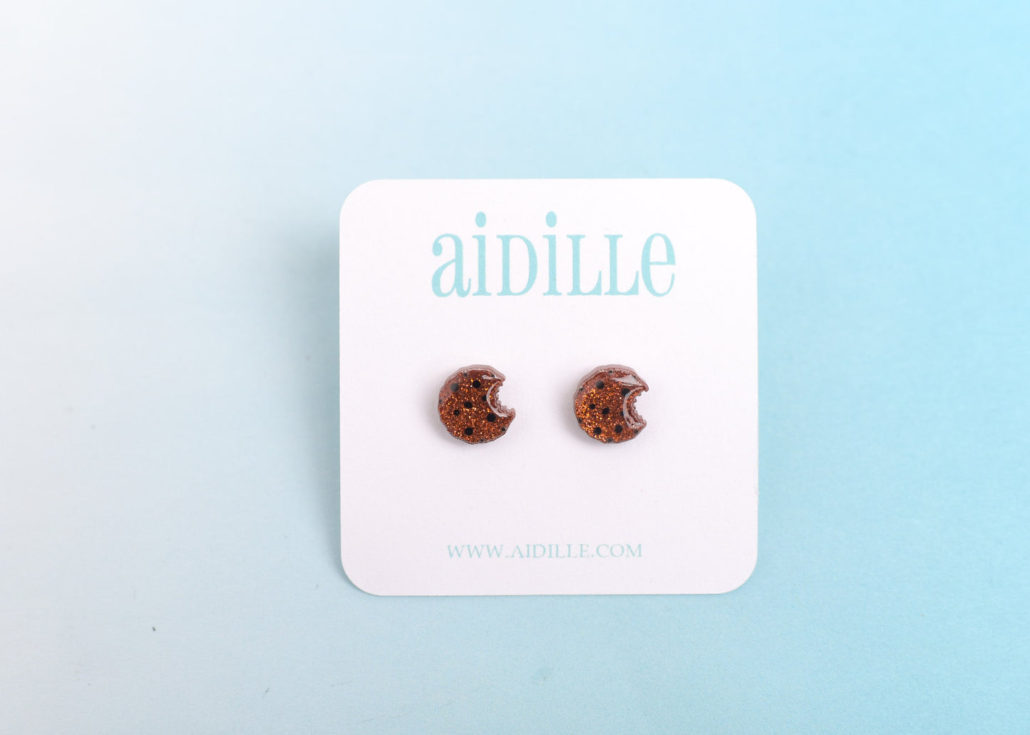 Chocolate Chip Cookie Earrings with Titanium Posts