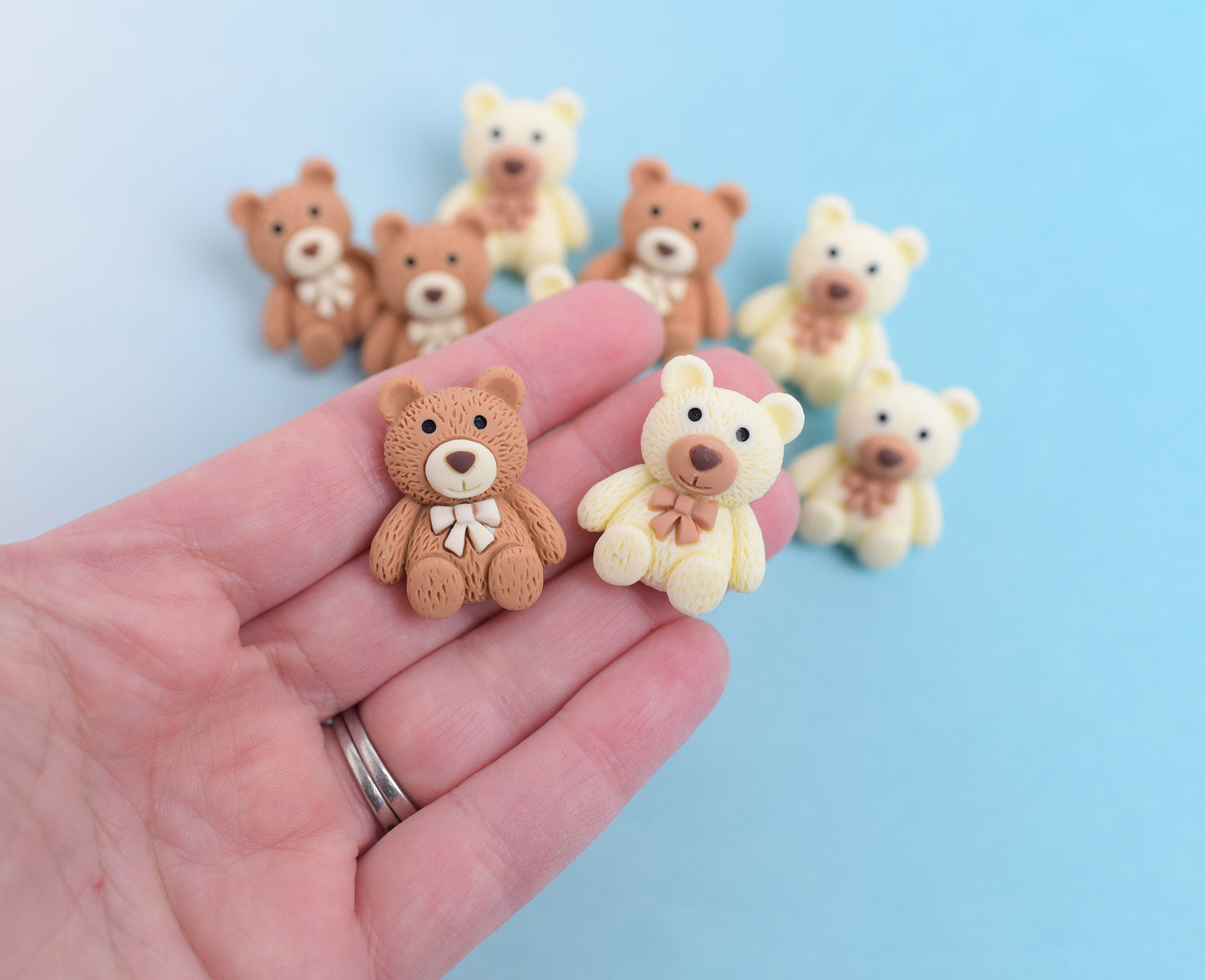 Teddy Bear Push Pins OR Magnets- Set of 10