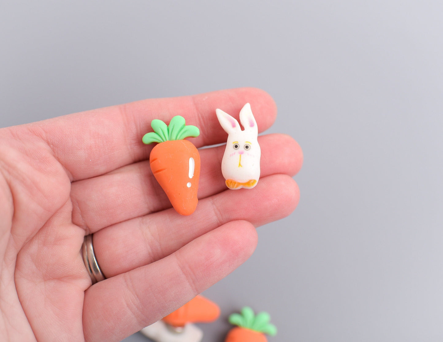 Rabbit and Carrot Magnets- Set of 10