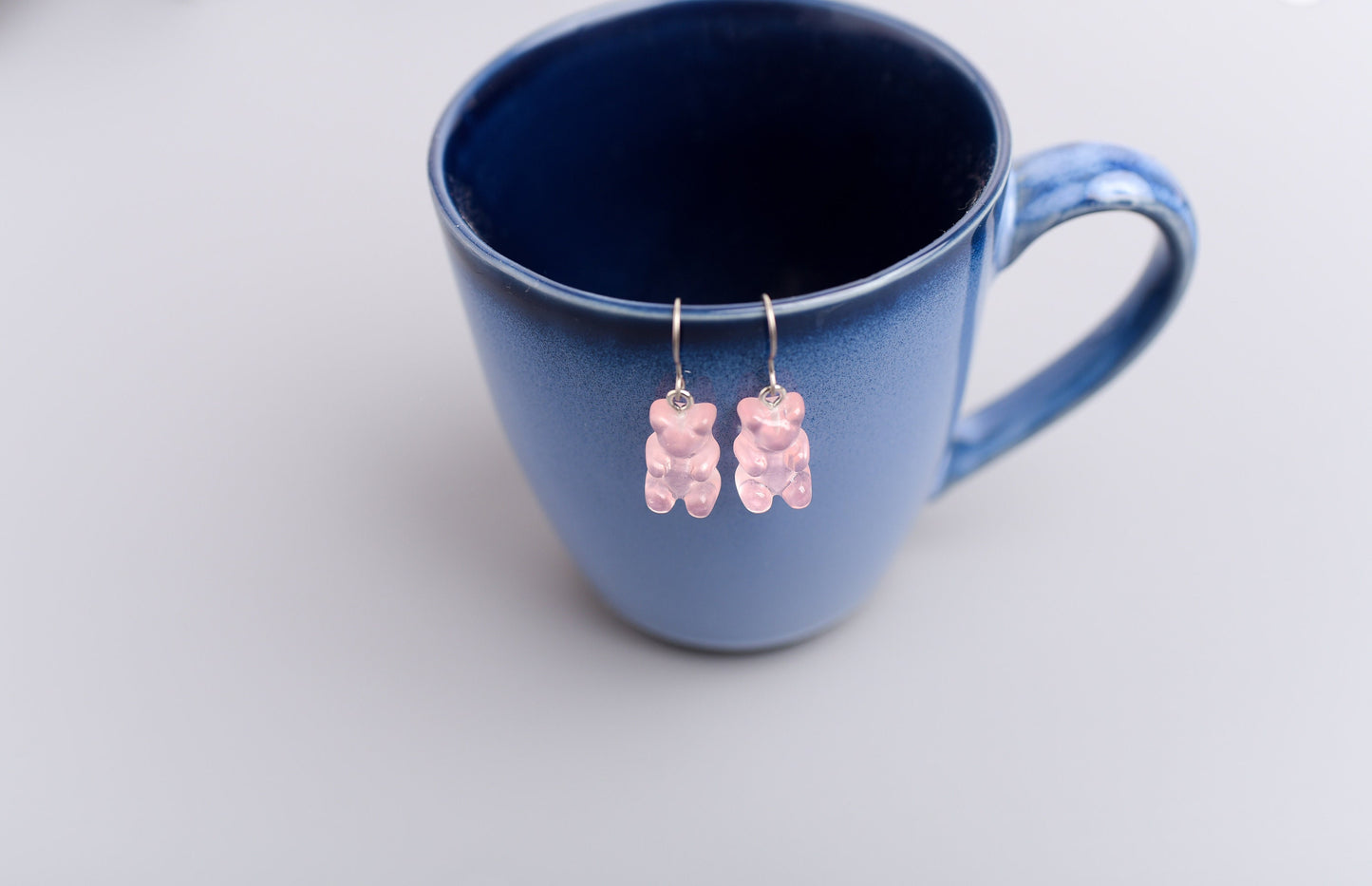 Gummy Bear Dangle Earrings with Titanium Ear Wires- Choose Pink, Purple, or Blue