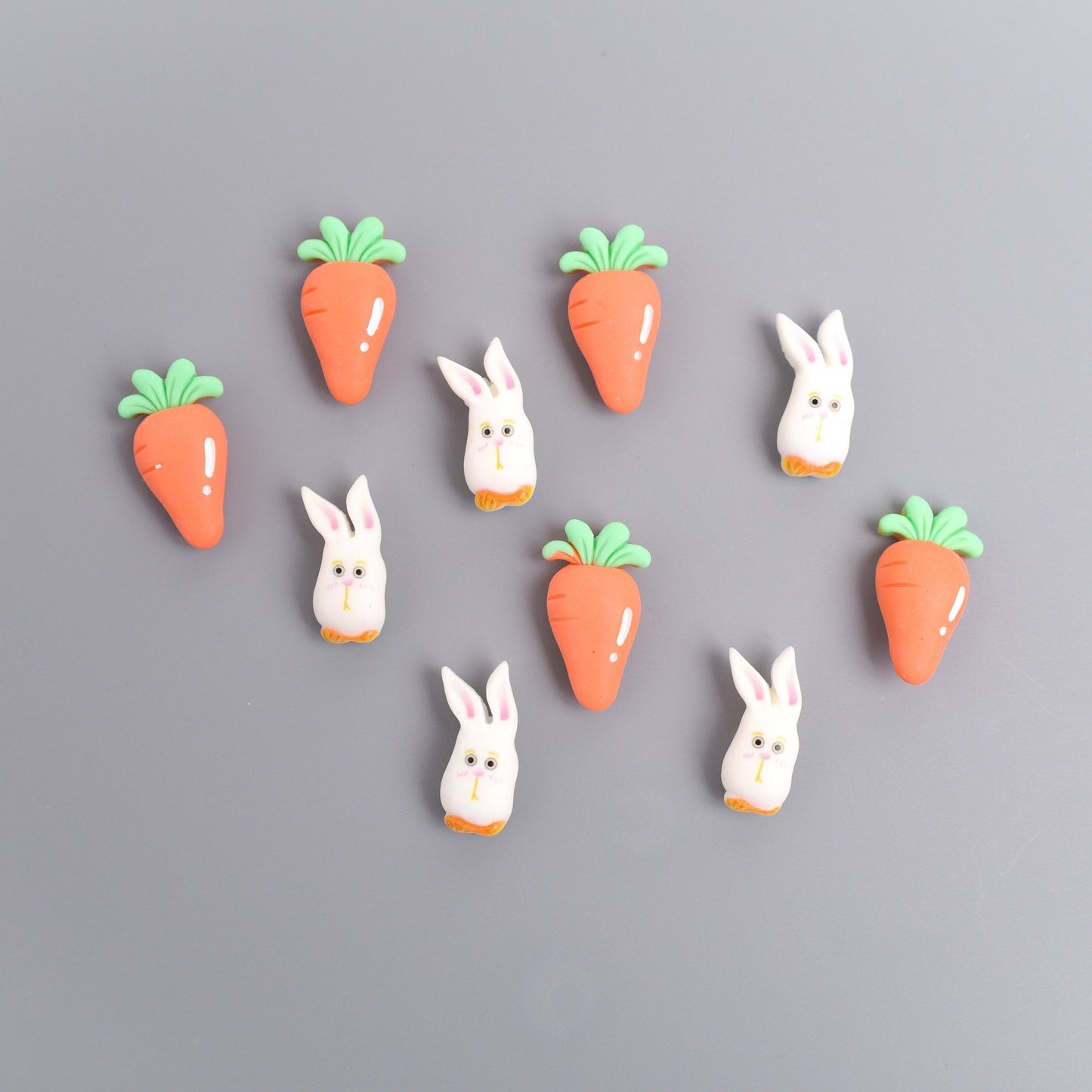 Rabbit and Carrot Magnets- Set of 10