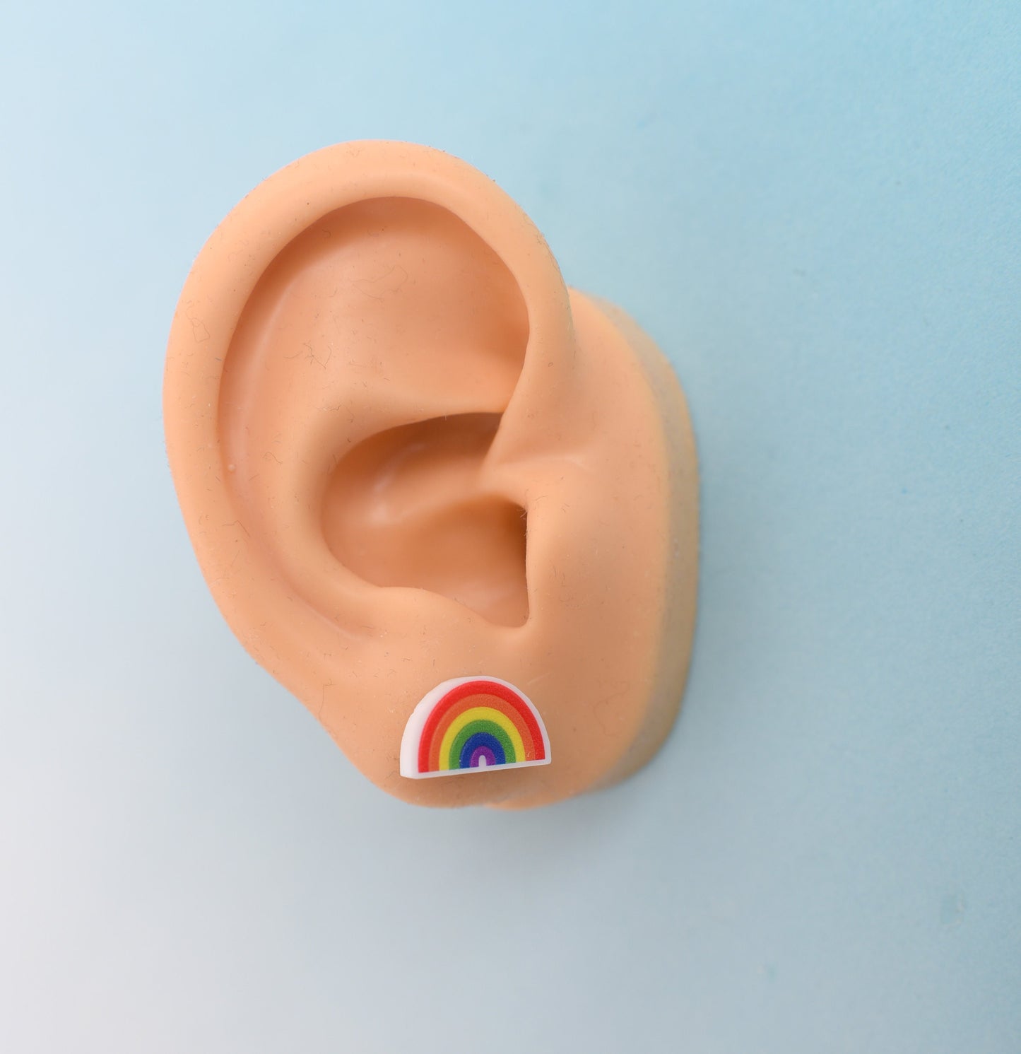 Acrylic Rainbow Earrings with Titanium Posts
