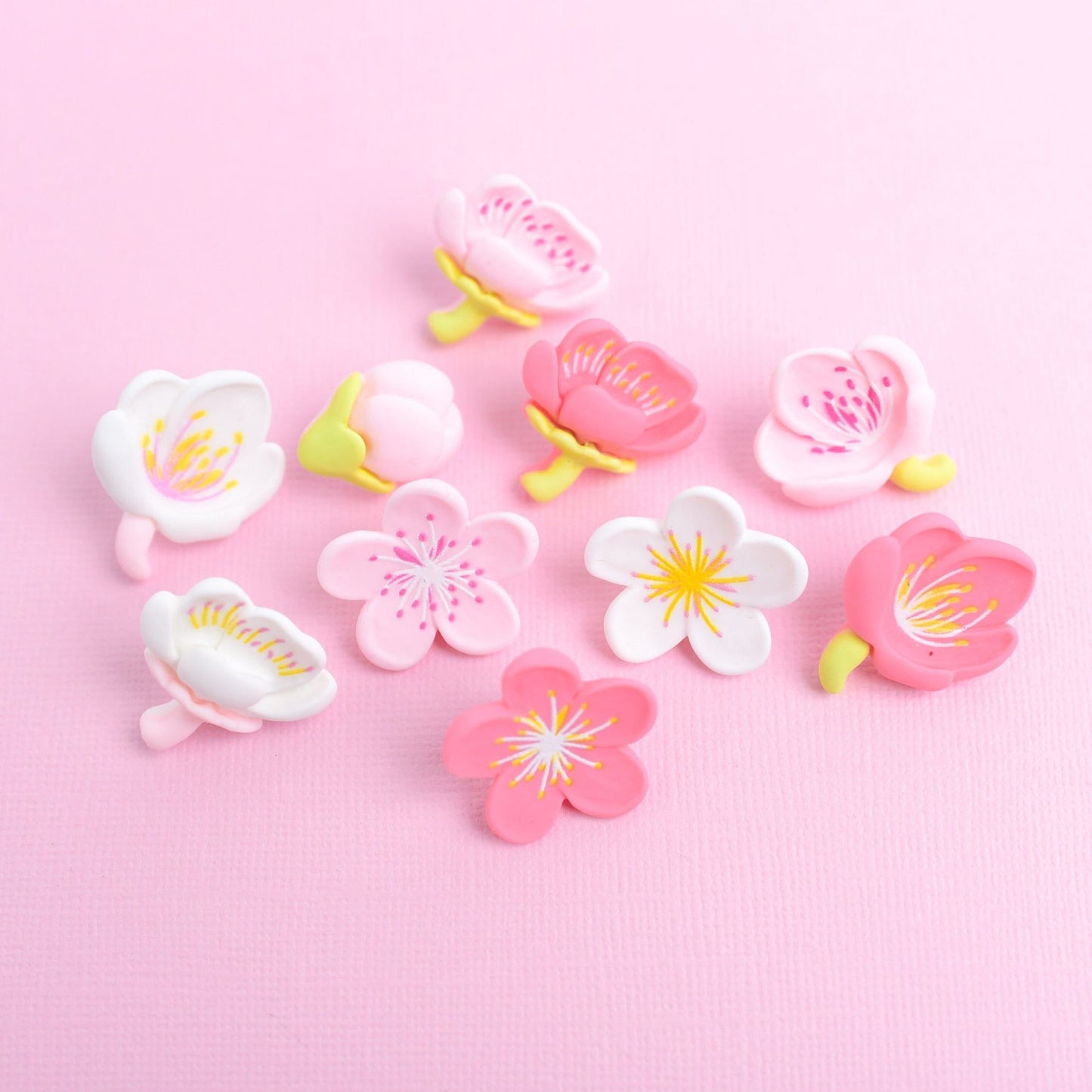 Cherry Blossom Push Pins OR Magnets- Set of 10