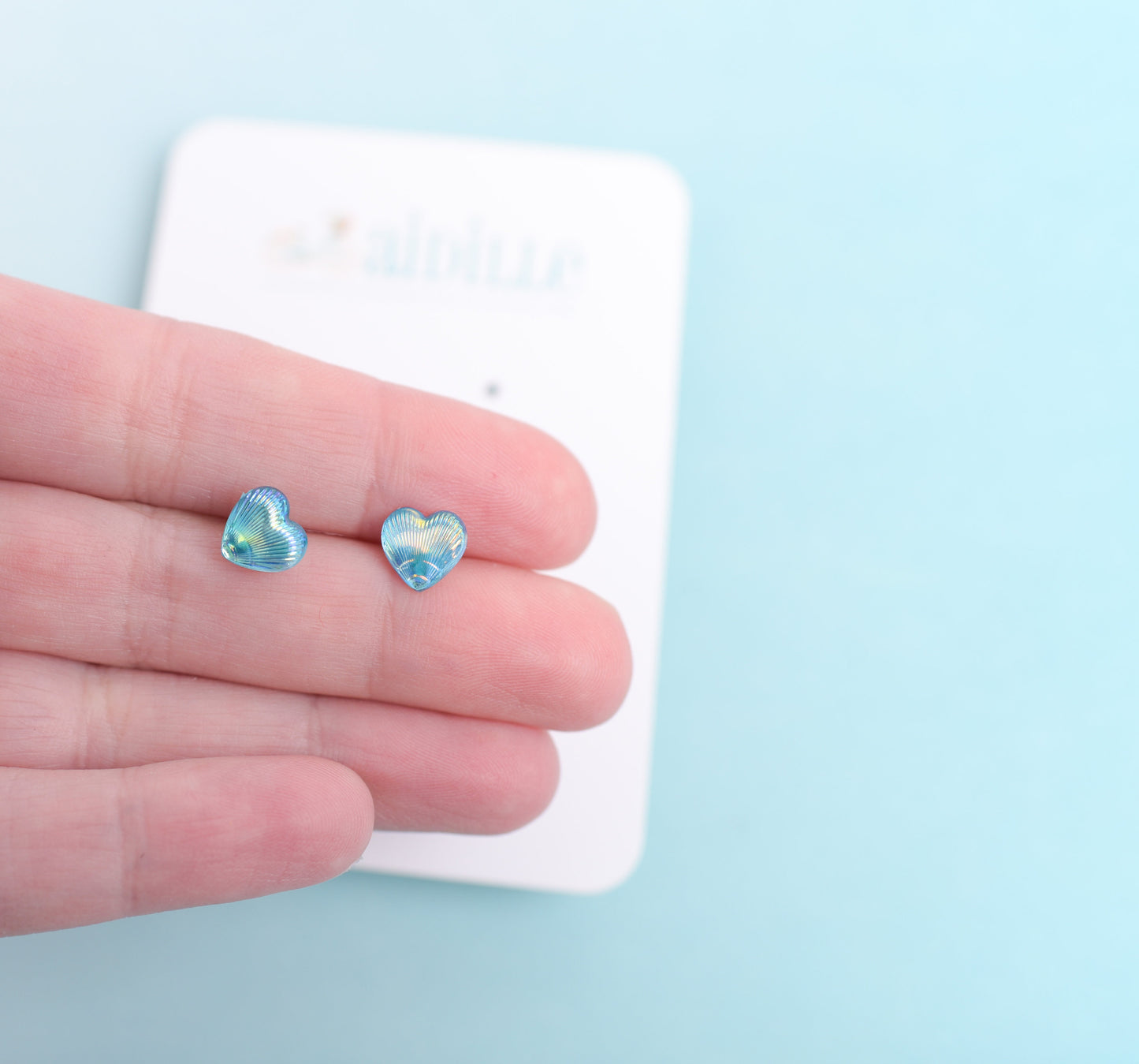 Shimmer Mini Heart Earring Trio with Titanium Posts