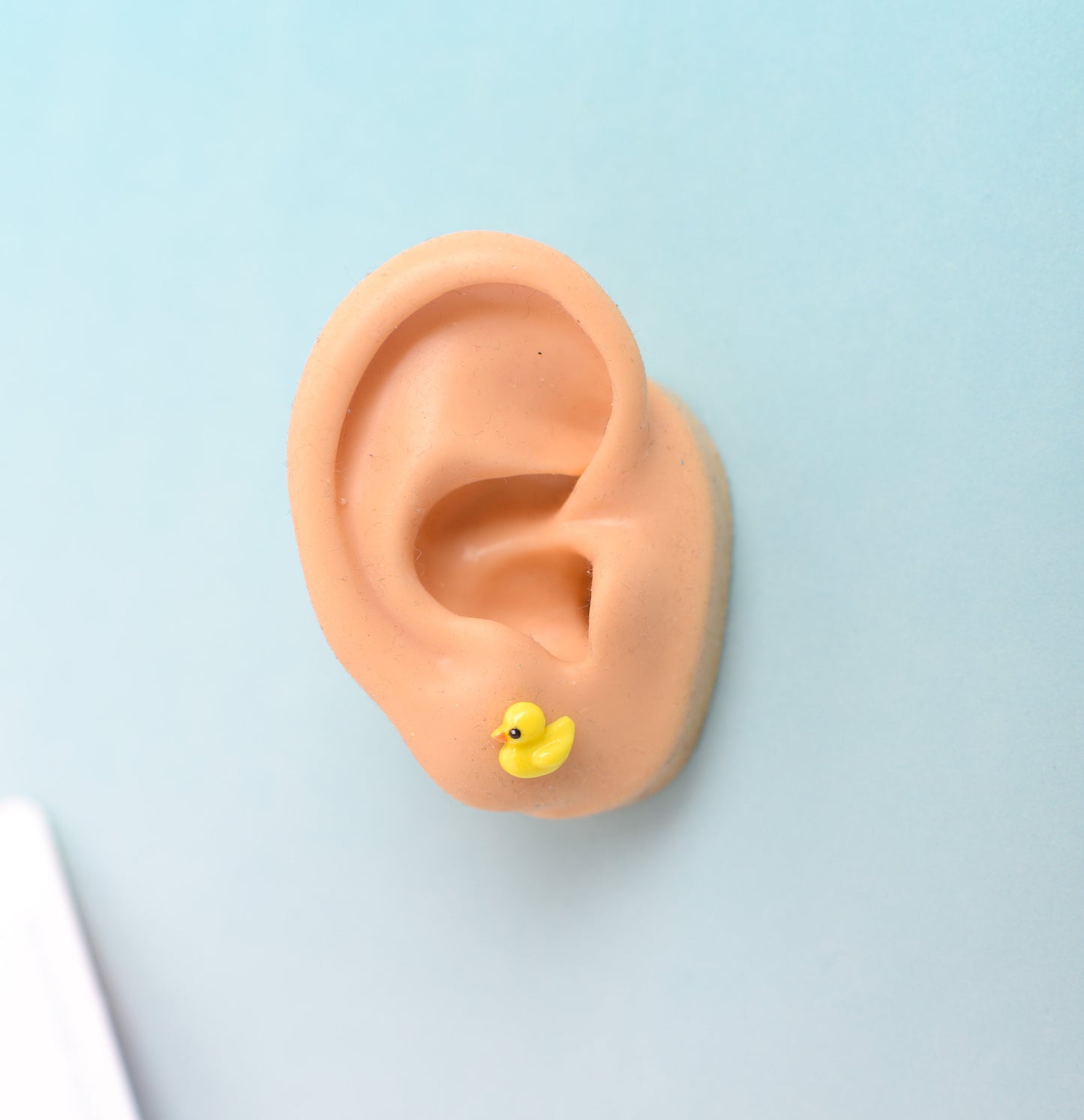 Tiny Rubber Ducky Earrings with Titanium Posts