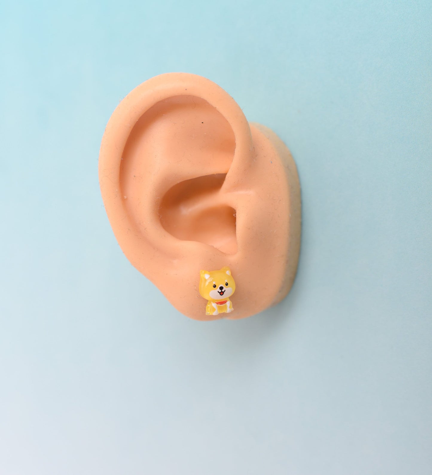 Mini Animal Earring Trio with Titanium Posts- Penguin, Bear, and Corgi