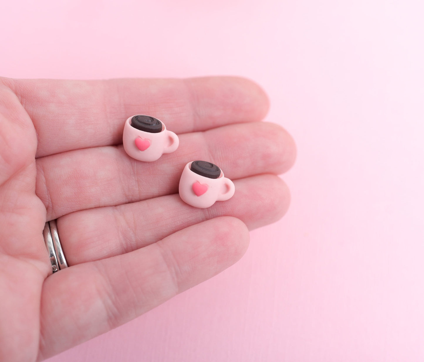 Pink Hot Cocoa Earrings with Titanium Posts