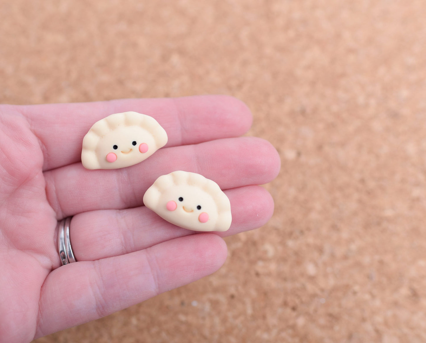 Happy Resin Dumpling Magnets or Push Pins- Set of 5