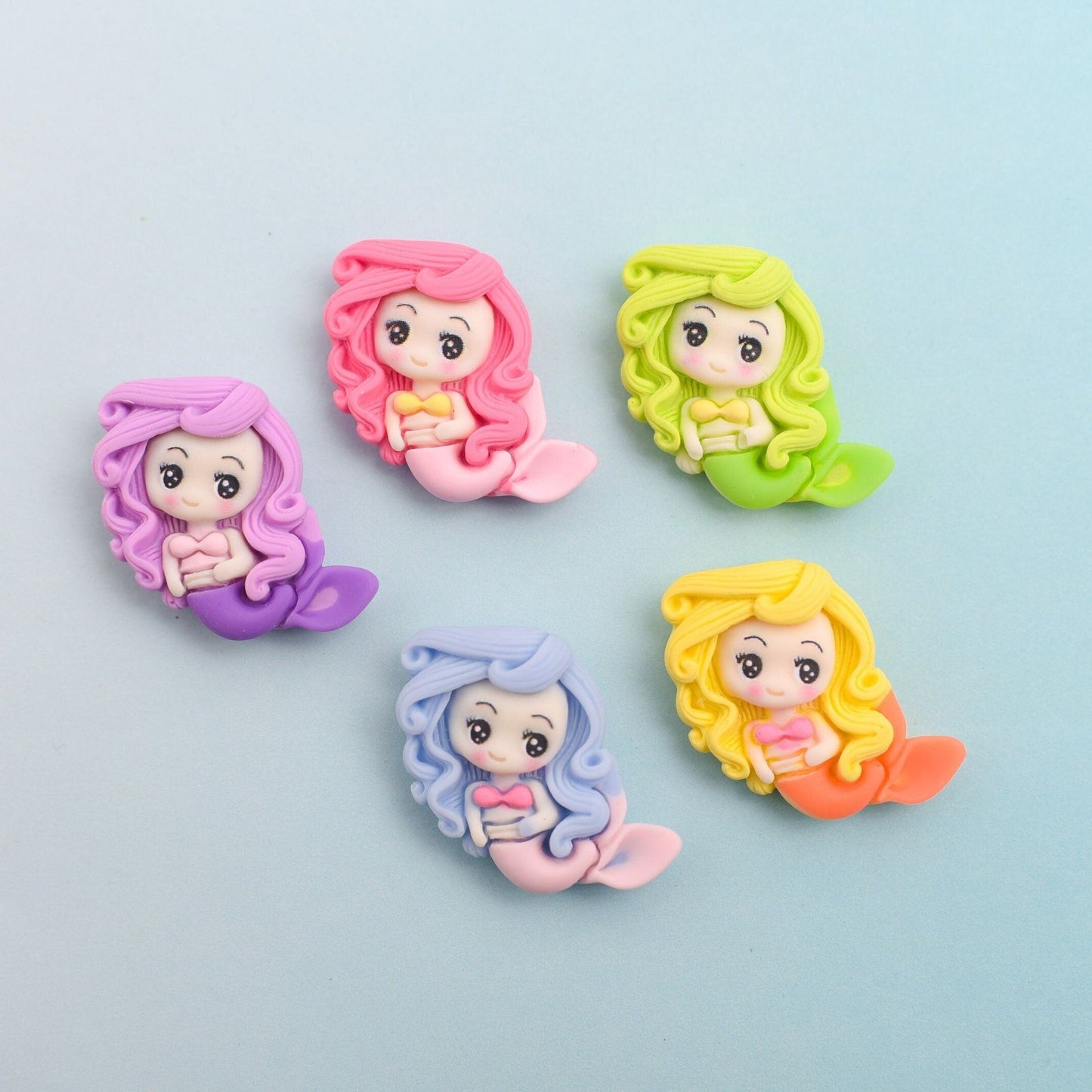 Colorful Mermaid Magnets- Set of 5
