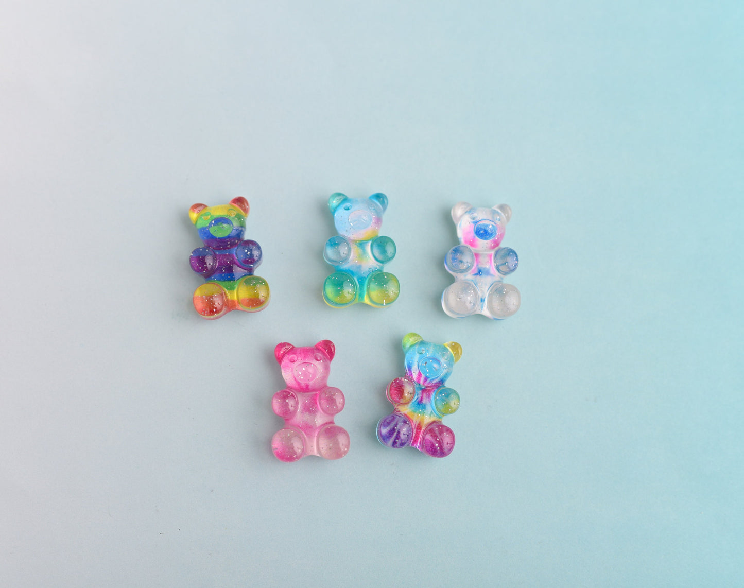 Jumbo Tie Dye Gummy Bear Magnets- Set of 5