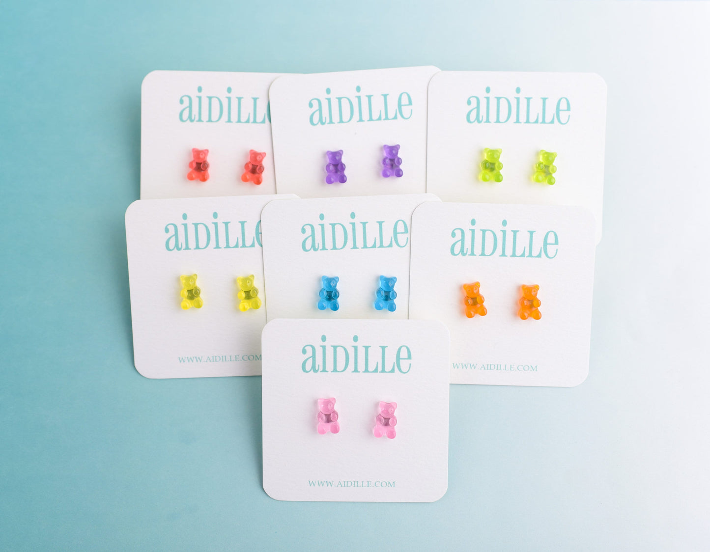 Little Gummy Bear Earrings with Titanium Posts- Choose Your Color