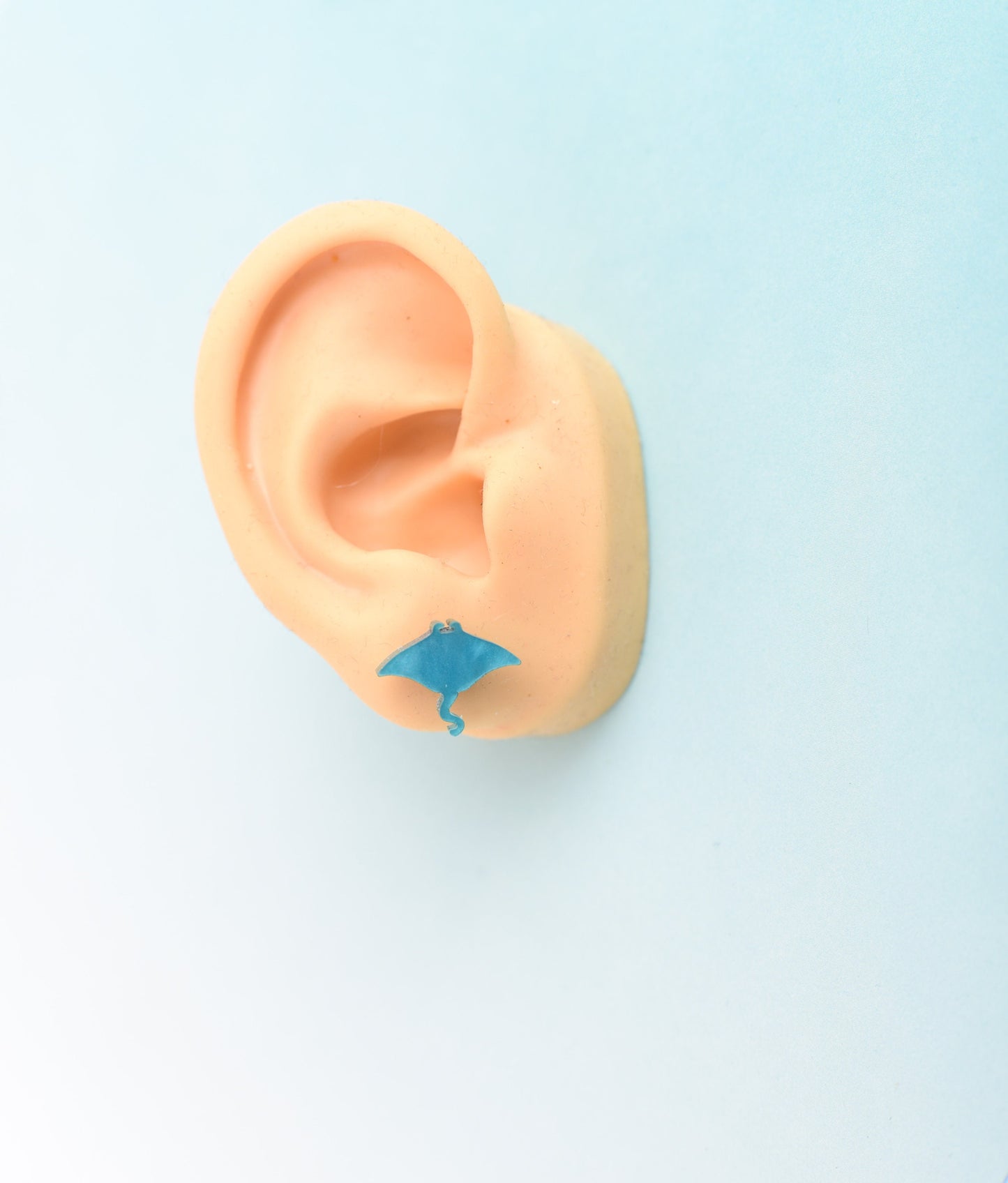Stingray Acrylic Earrings with Titanium Posts